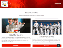 Tablet Screenshot of marionmartialarts.com